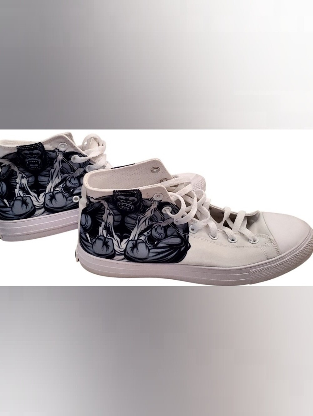 Raad Shop Unisex Angry Gorilla Hightops White Sole Size 9 1/2